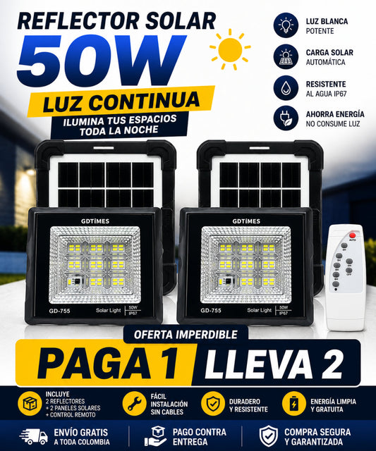Promo Reflectores Solares 50W