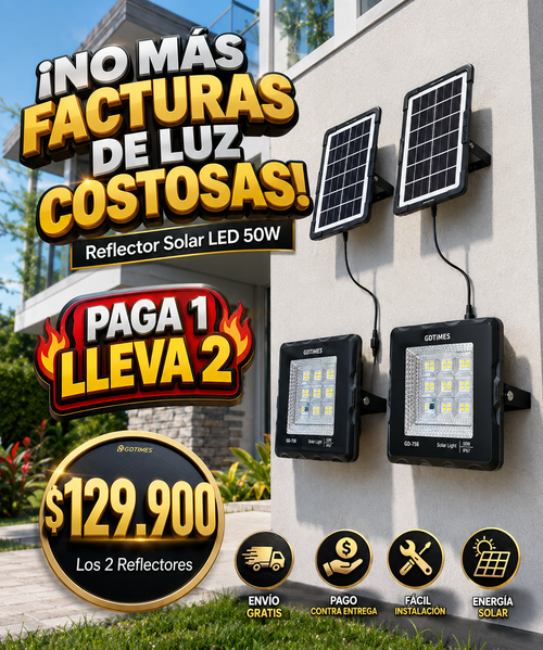 Promo Reflectores Solares 50W