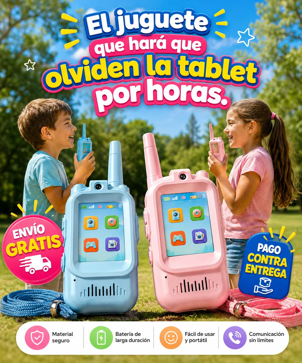 Walkie talkie para ninos con videollamada - vista principal