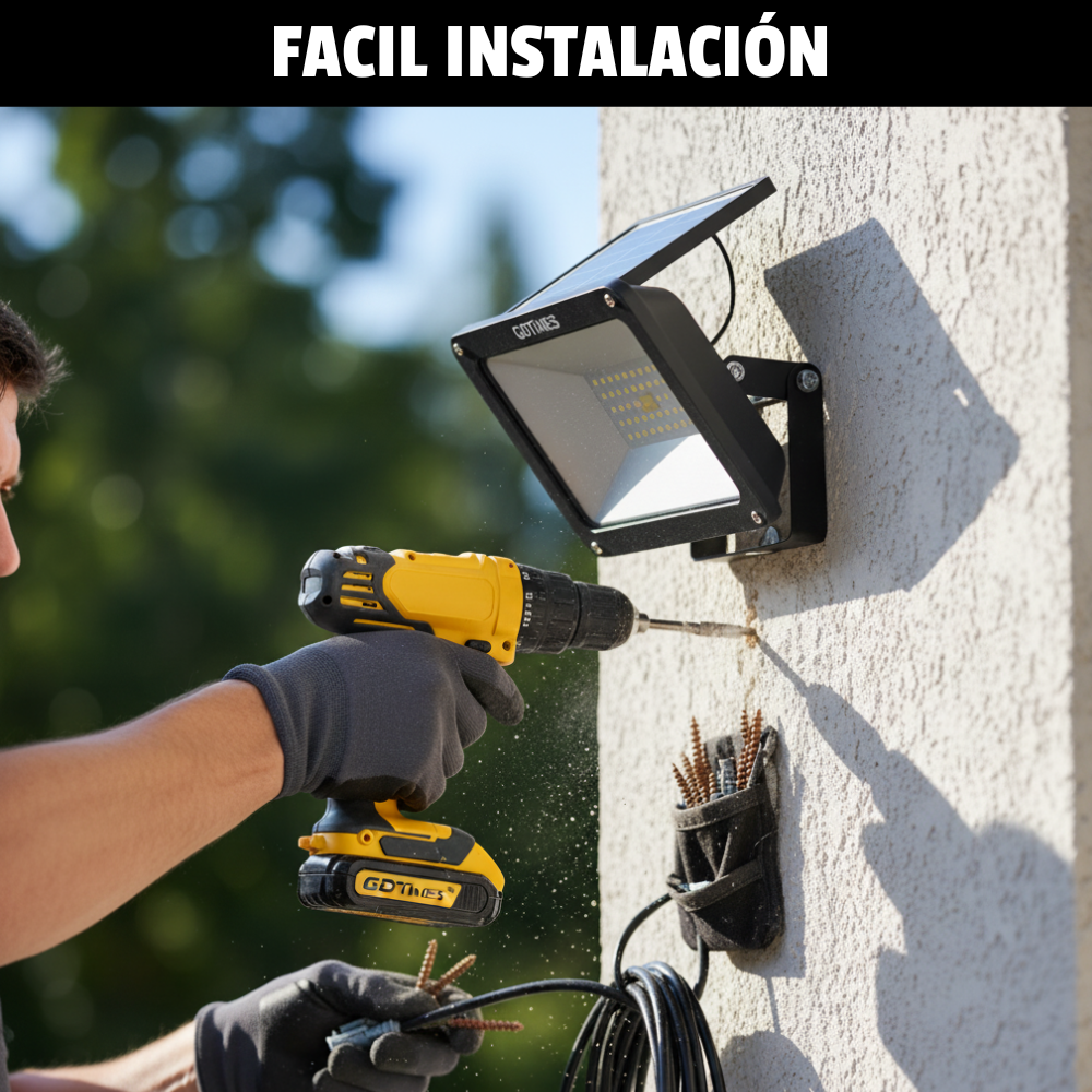 ☀️LED SOLAR 200W - ILUMINA DURANTE TODA LA NOCHE SIN INTERRUPCIONES
