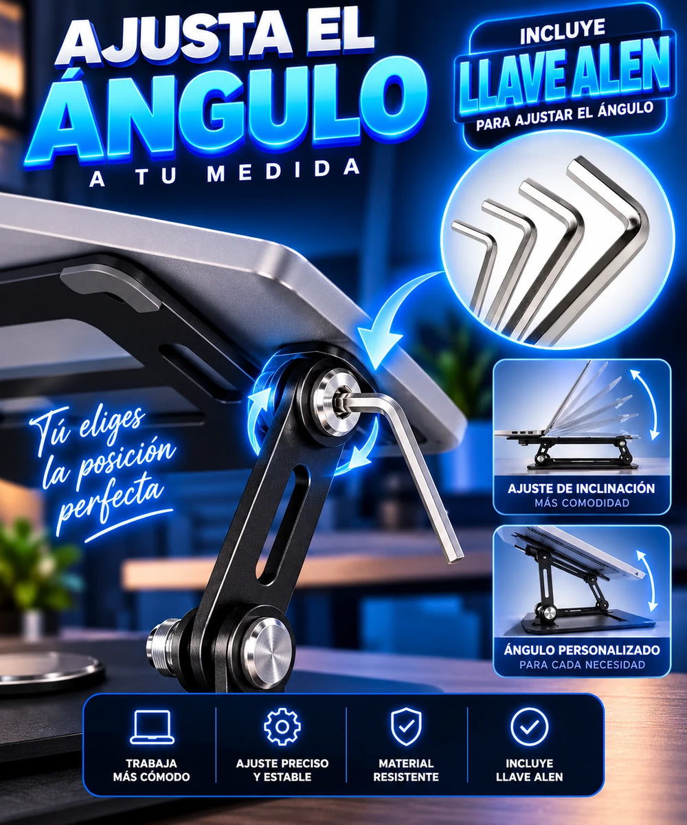 Stand Giratorio En Aluminio Ajustable y Ergonomico